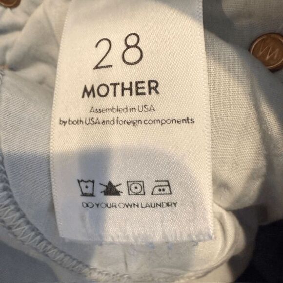 Mother Jeans The Stunner Zip Ankle Step Fray Jeans Light Kitty Racer Size 28 - Picture 9 of 16